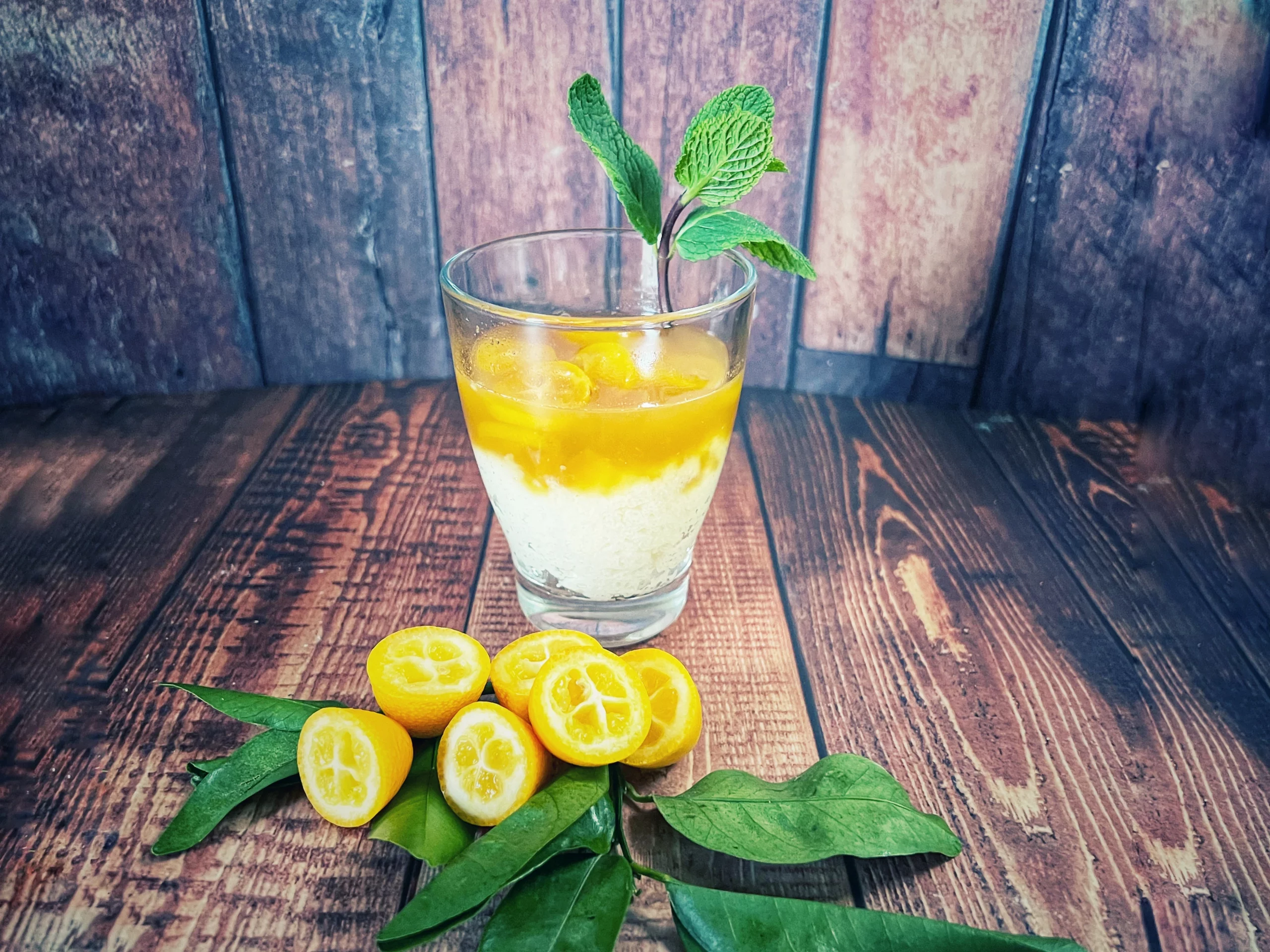 Grießbrei mit Kumquatsoße