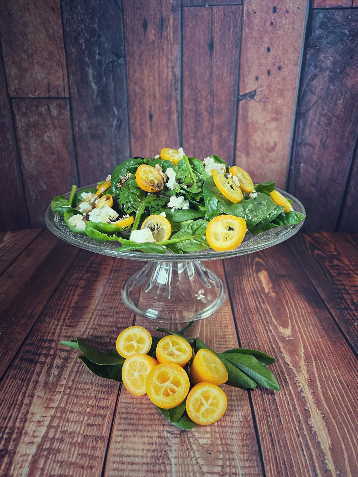 Spinatsalat mit Kumquats