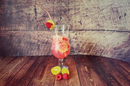 Limequat-Himbeer-Cocktail
