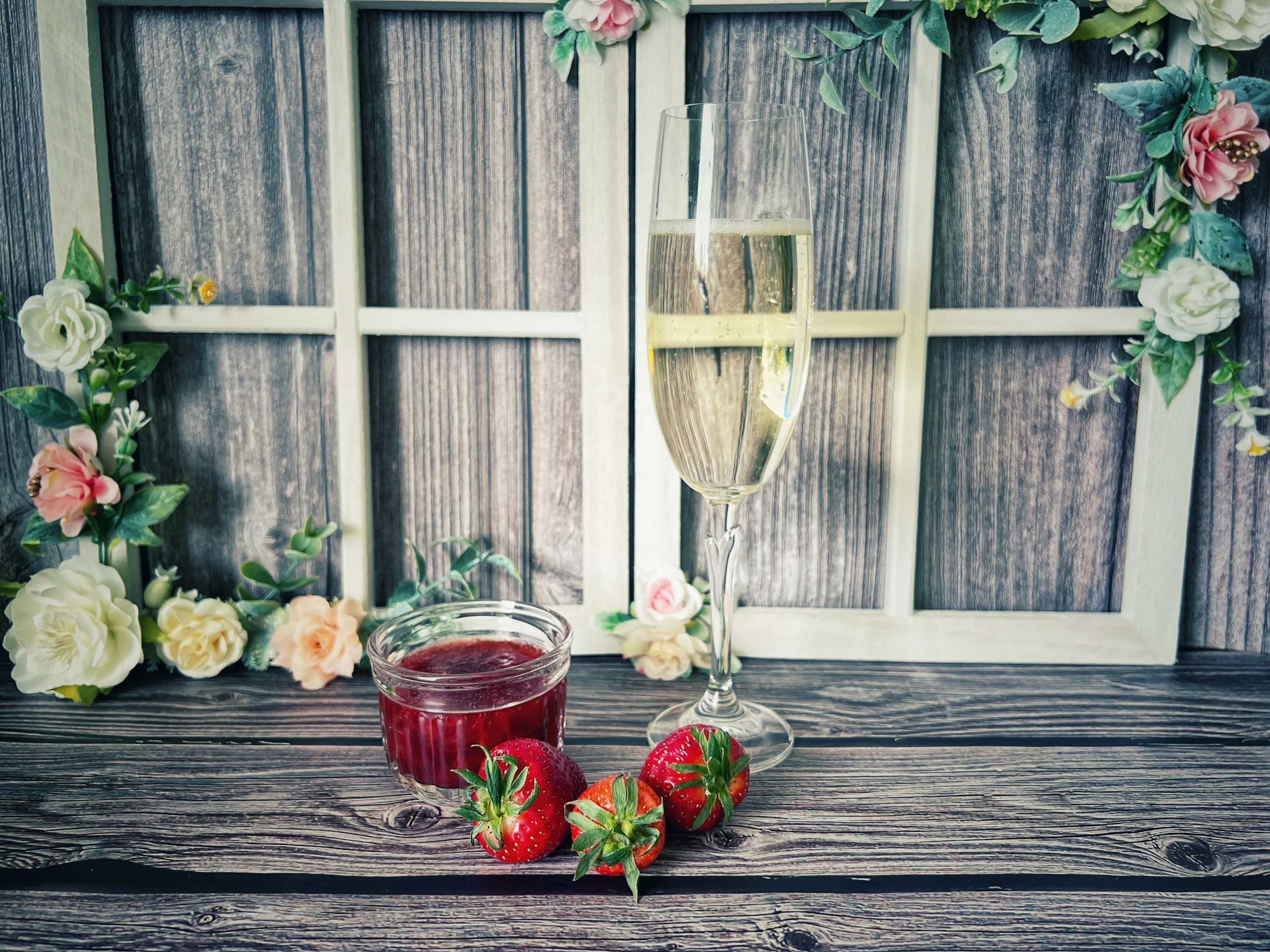 Erdbeermarmelade mit Sekt