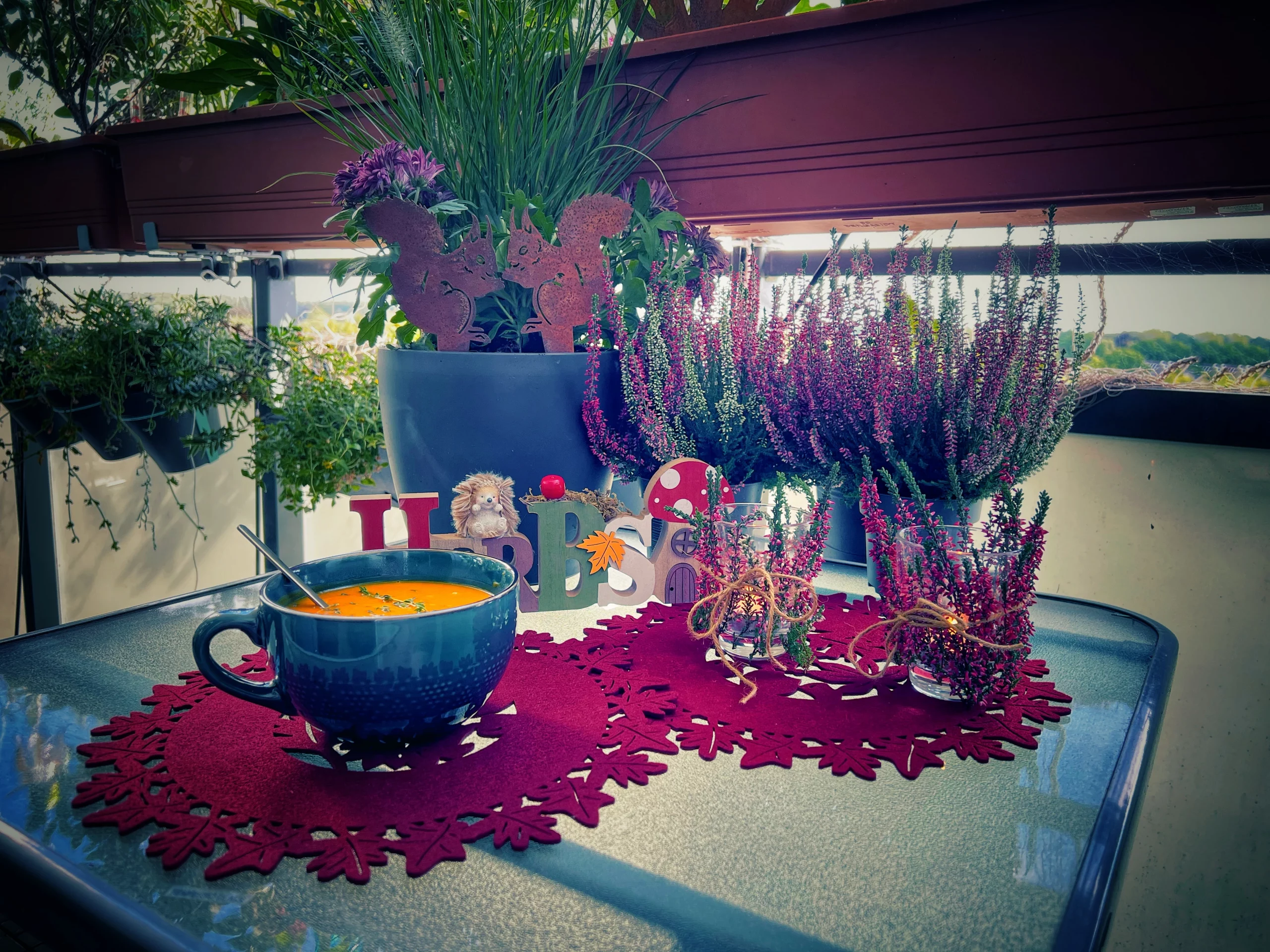 Balkongarten im Herbst