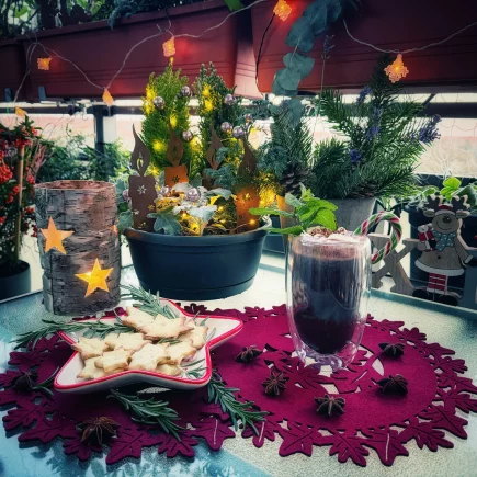 Adventszeit auf dem Balkon