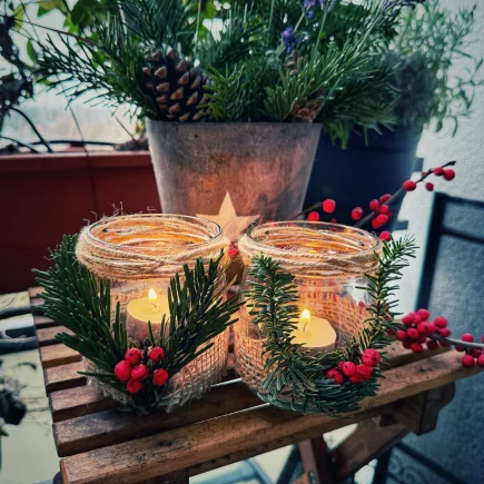 Adventliches Windlicht