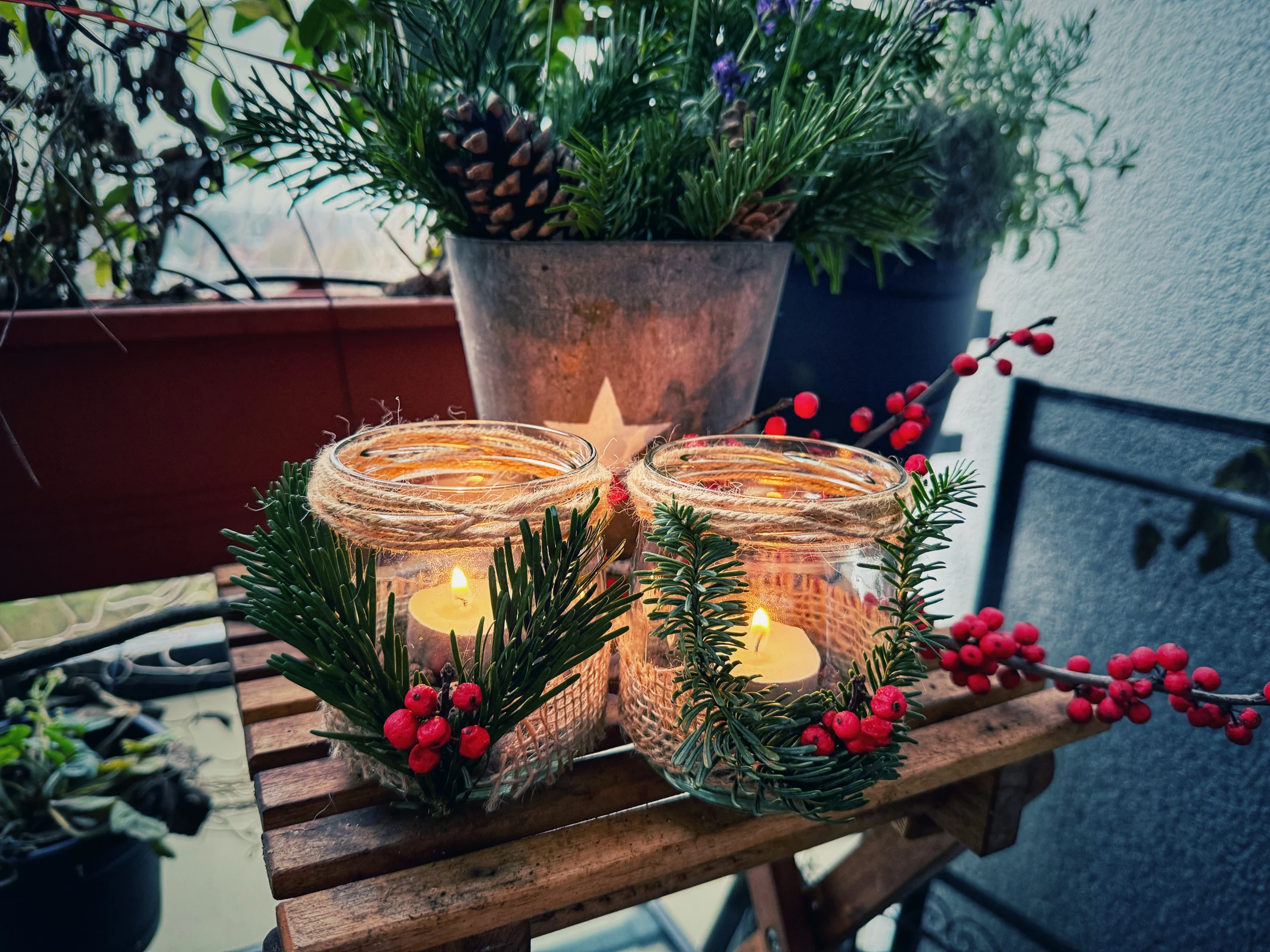 Adventliches Windlicht