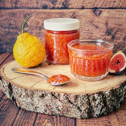 Selbst gemachte Lima-Rossa-Feigen-Marmelade mit Lima Rossa und Feigen